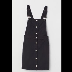 cotton twill bib overall dress